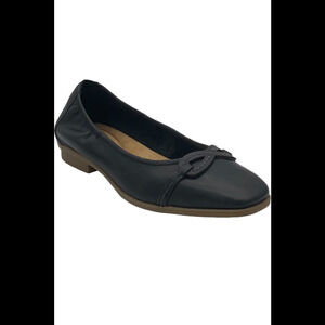 Clarks Collection Leather Ballet Flats Lyrical Rhyme Black - Medium
